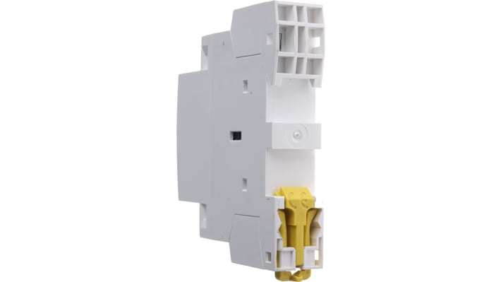 Contattore Schneider Electric GC2502B5, 2 poli 2NC, 25 A, bobina 24 V c.a., montaggio su guida DIN, dimensioni 81x17.5x65 mm.