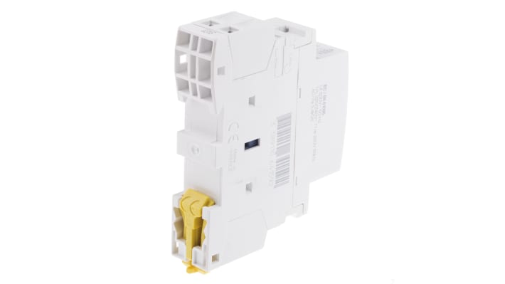 Contattore Schneider Electric GC2502M5, 2 poli, 25 A, bobina 230 V, montaggio su guida DIN, dimensioni 81x17.5x65 mm.