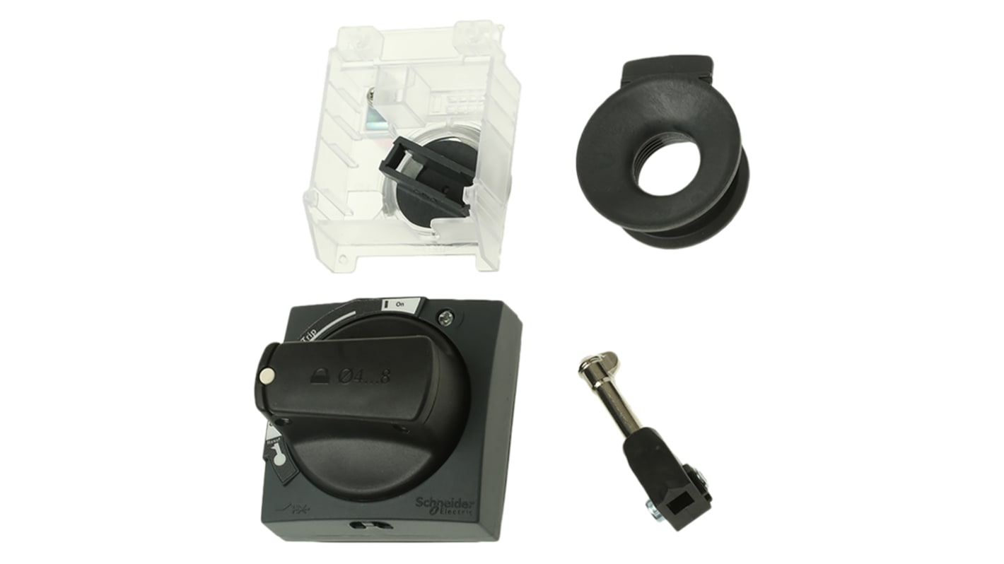 Maniglia con lucchetto Schneider Electric GV2APN01 per serie GV2L e GV2P. Accessorio IP55 per interruttori miniaturizzati.