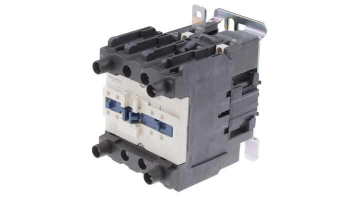 Contattore Schneider Electric LC1D40008U7, 4 poli, 60 A, 230 V, montaggio a pannello, dimensioni 127x85x125 mm.