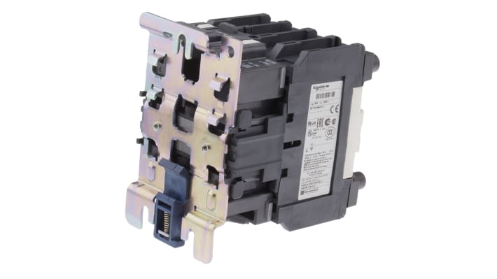 Contattore Schneider Electric LC1D40008U7, 4 poli, 60 A, 230 V, montaggio a pannello, dimensioni 127x85x125 mm.