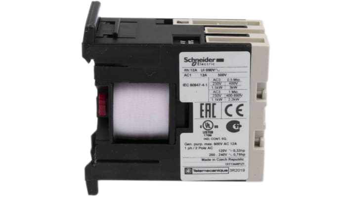 Contattore Schneider Electric LP1SK0600BD 2P 2NA 12A 24V CC - Serie LP1S per compressori e pompe industriali. Alta efficienza e protezione IP20.