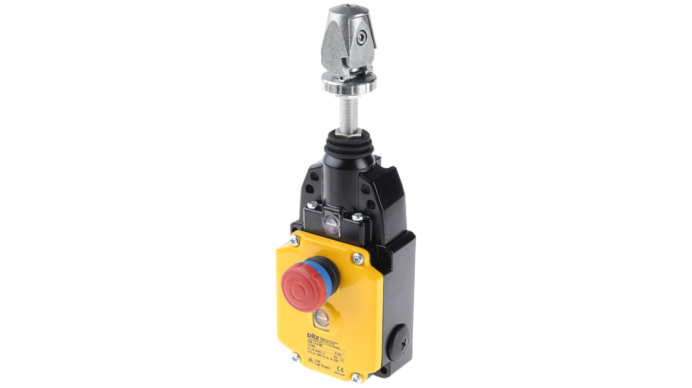 Interruttore a fune Pilz PSENrope, montaggio diritto, cavo 75m, protezione IP67, dimensioni 88 x 90.1 x 237mm.