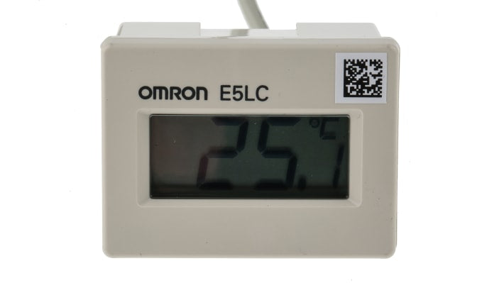 Regolatore di temperatura On/Off Omron E5LC-6, montaggio a pannello, alimentazione 100-240 V, capacità di commutazione 10 A.