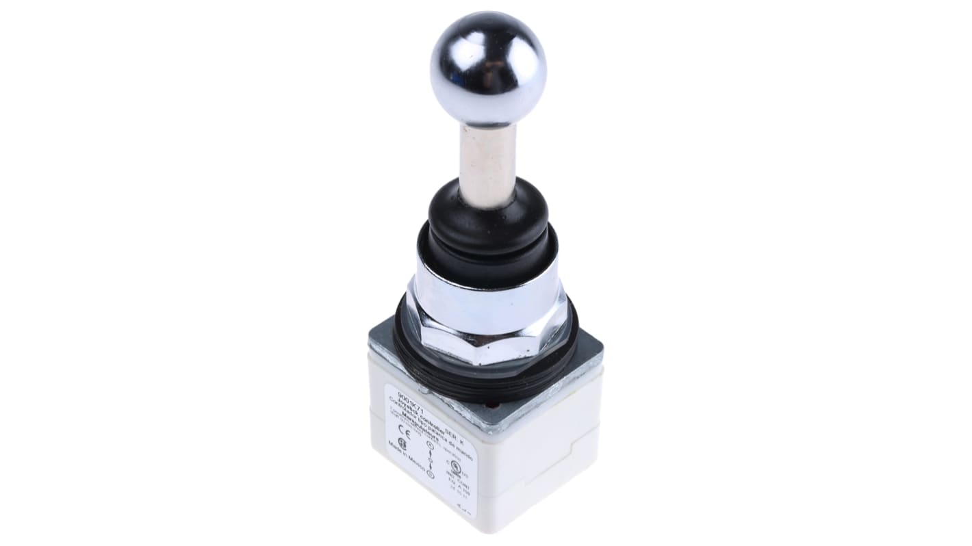 Interruttore joystick Schneider Electric 9001K71, 3 assi, IP66, resistenza a vibrazioni e urti, temperatura -25/+70 °C.