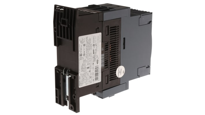 Avviatore soft-start Siemens 3RW4036-1BB04, 22 kW, 45 A, 3 fasi, IP20, montaggio su guida DIN, dimensioni 170x55x170 mm.