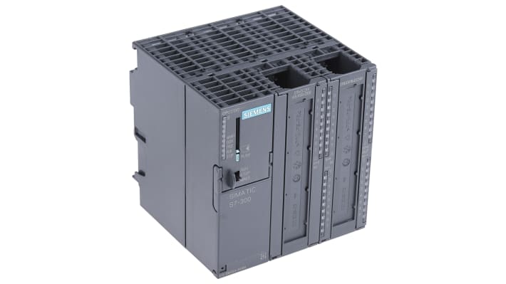 CPU PLC Siemens SIMATIC S7-300, 24 ingressi digitali, 16 uscite digitali, 128KB di memoria, MPI compatibile. Automatizza e ottimizza processi industriali.