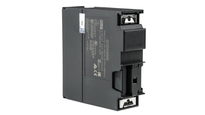 Modulo di espansione Siemens 6ES7322-1BH10-0AA0 per PLC S7-300, 16 uscite digitali, dimensioni 125 x 40 x 120 mm.