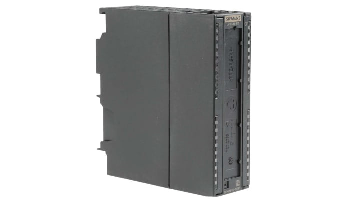 Modulo di ingresso analogico Siemens 6ES7331-7NF00-0AB0 per PLC S7-300, otto ingressi, risoluzione 16 bit, dimensioni 125 x 40 x 120 mm.