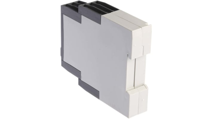 Relè temporizzato ABB CT-MBS.22S, alimentazione 24-48 V CC, gamma 0,05 s - 300 h, montaggio su guida DIN, -25°C a +60°C.