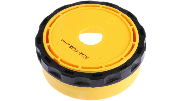 Omron A22Z-EG22, protezione per arresto di emergenza, altezza 35mm, compatibile con A22E, include accessori e distanziatori.