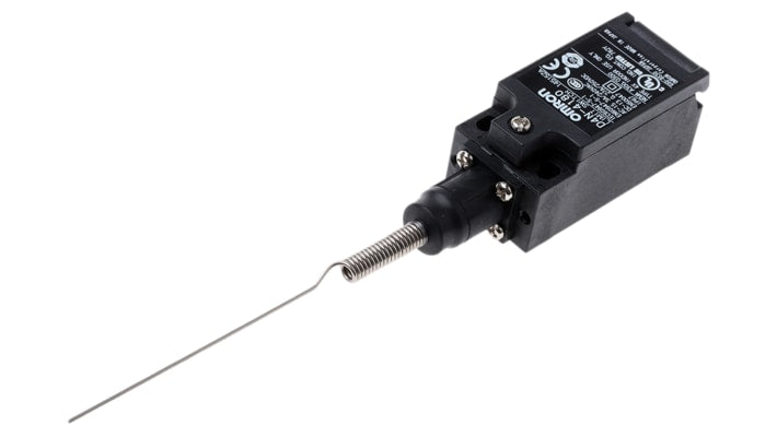 Omron D4N-4180, interruttore di fine corsa miniaturizzato con attuatore a molla, dimensioni 64mm x 31mm x 31.5mm, configurazione DPST.