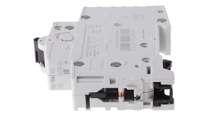 Interruttore magnetotermico unipolare ABB S201-C1, 1A 6 kA, montaggio su guida DIN, dimensioni 69x17,5x88 mm, grado di protezione IP20.