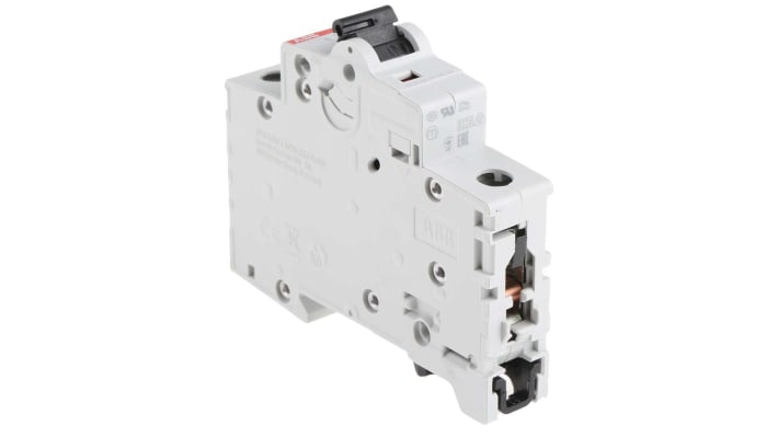 Interruttore magnetotermico ABB S201-C4, 1 polo, 4 A, montaggio su guida DIN, dimensioni 88 mm x 17,5 mm x 69 mm.