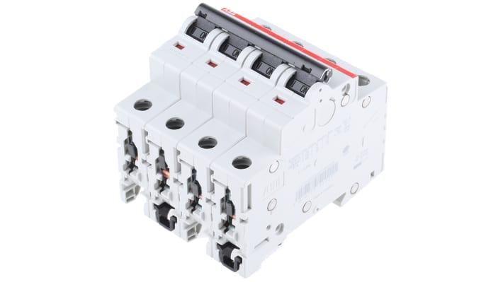 Interruttore magnetotermico ABB S204-C16, 4 poli, 16A, montaggio su guida DIN, dimensioni 69x70x88mm, grado di protezione IP20.