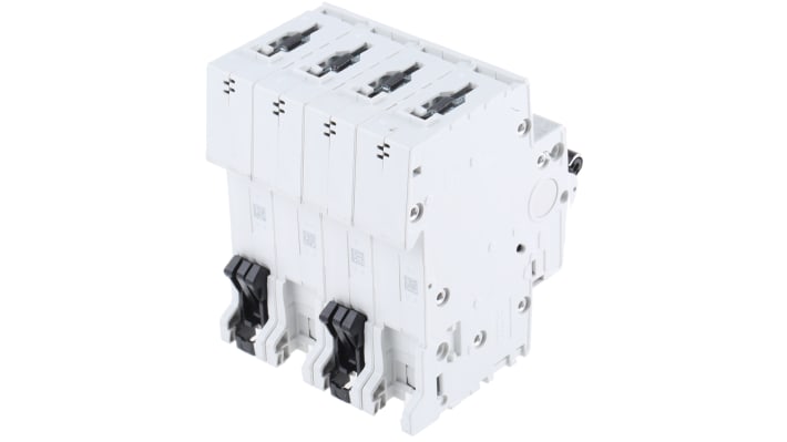 Interruttore magnetotermico ABB S204-C16, 4 poli, 16A, montaggio su guida DIN, dimensioni 69x70x88mm, grado di protezione IP20.