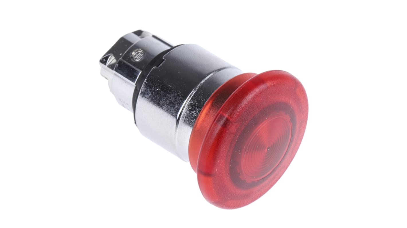 Testa a pulsante Schneider Electric ZB4BW643, 28,5 mm rossa Harmony XB4 per emergenze industriali, resistente IP69K. Ideale per automazione e macchinari.