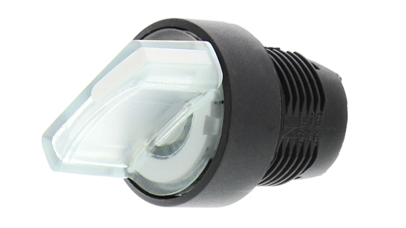 Selettore a 2 posizioni Schneider Electric Harmony XB5, diametro 22 mm, illuminato, protezione IP65, attivazione stabile. Codice ZB5AK1213.