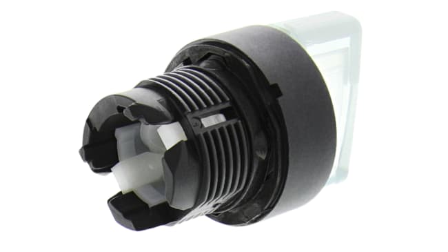 Selettore a 2 posizioni Schneider Electric Harmony XB5, diametro 22 mm, illuminato, protezione IP65, attivazione stabile. Codice ZB5AK1213.