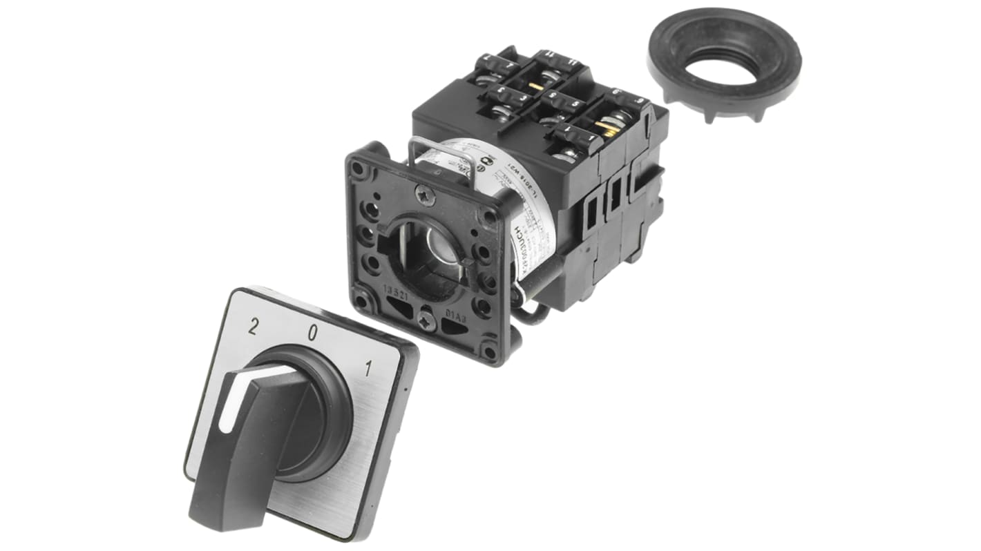 Interruttore a camma Schneider Electric Harmony K, modello K2F003UCH, 3 poli, corrente nominale 20A, foro di fissaggio 22 mm.