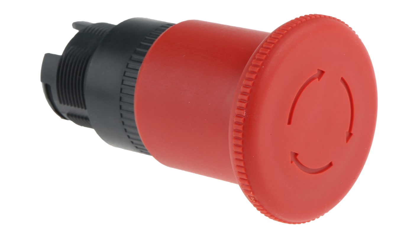 Pulsante di arresto di emergenza Schneider Electric ZA2BS844, diametro 22mm, protezione IP65, colore rosso per identificazione rapida.