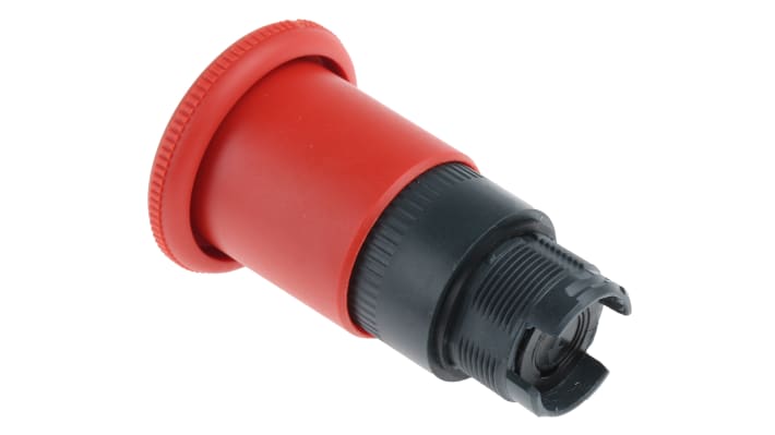 Pulsante di arresto di emergenza Schneider Electric ZA2BS844, diametro 22mm, protezione IP65, colore rosso per identificazione rapida.