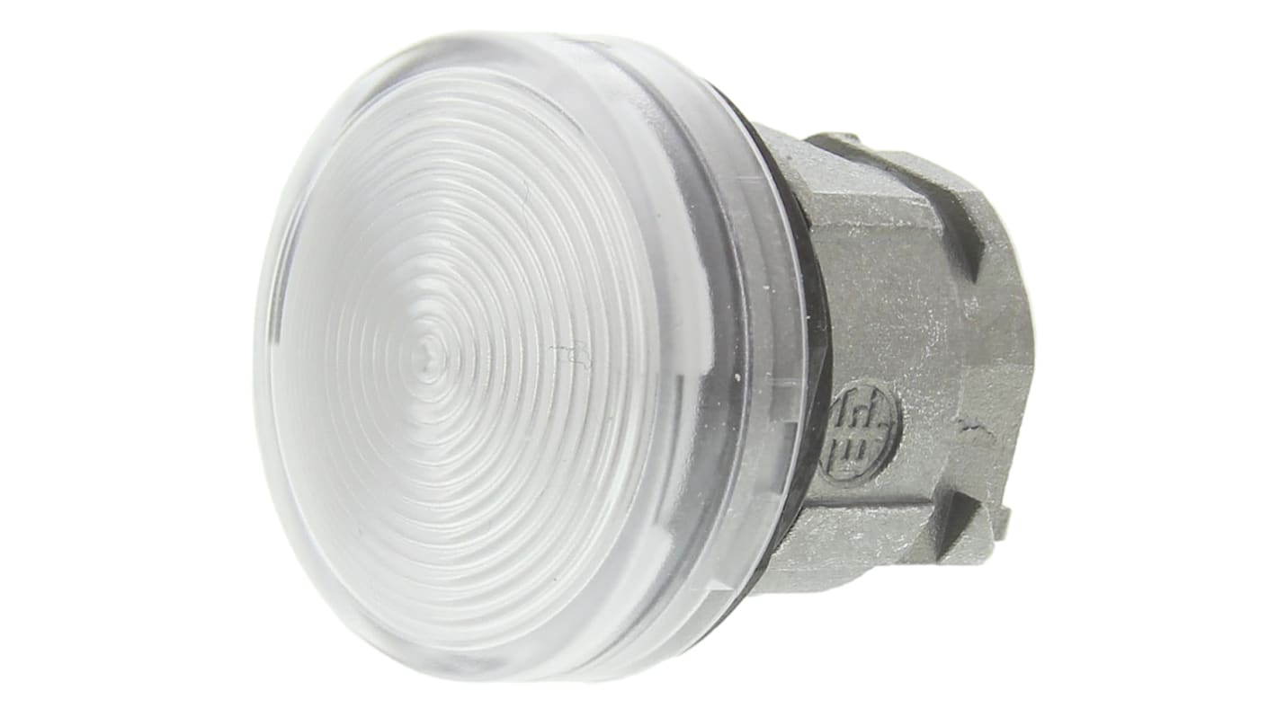 Spia luminosa LED rotonda bianca Schneider Electric, serie Harmony XB4, montaggio a pannello, diametro foro 22mm, protezione IP66/IP67/IP69K.