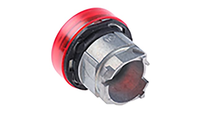 Spia luminosa rotonda rossa Schneider Electric, serie Harmony XB4, montaggio a pannello, diametro foro 22mm, protezione IP66/IP67/IP69K.