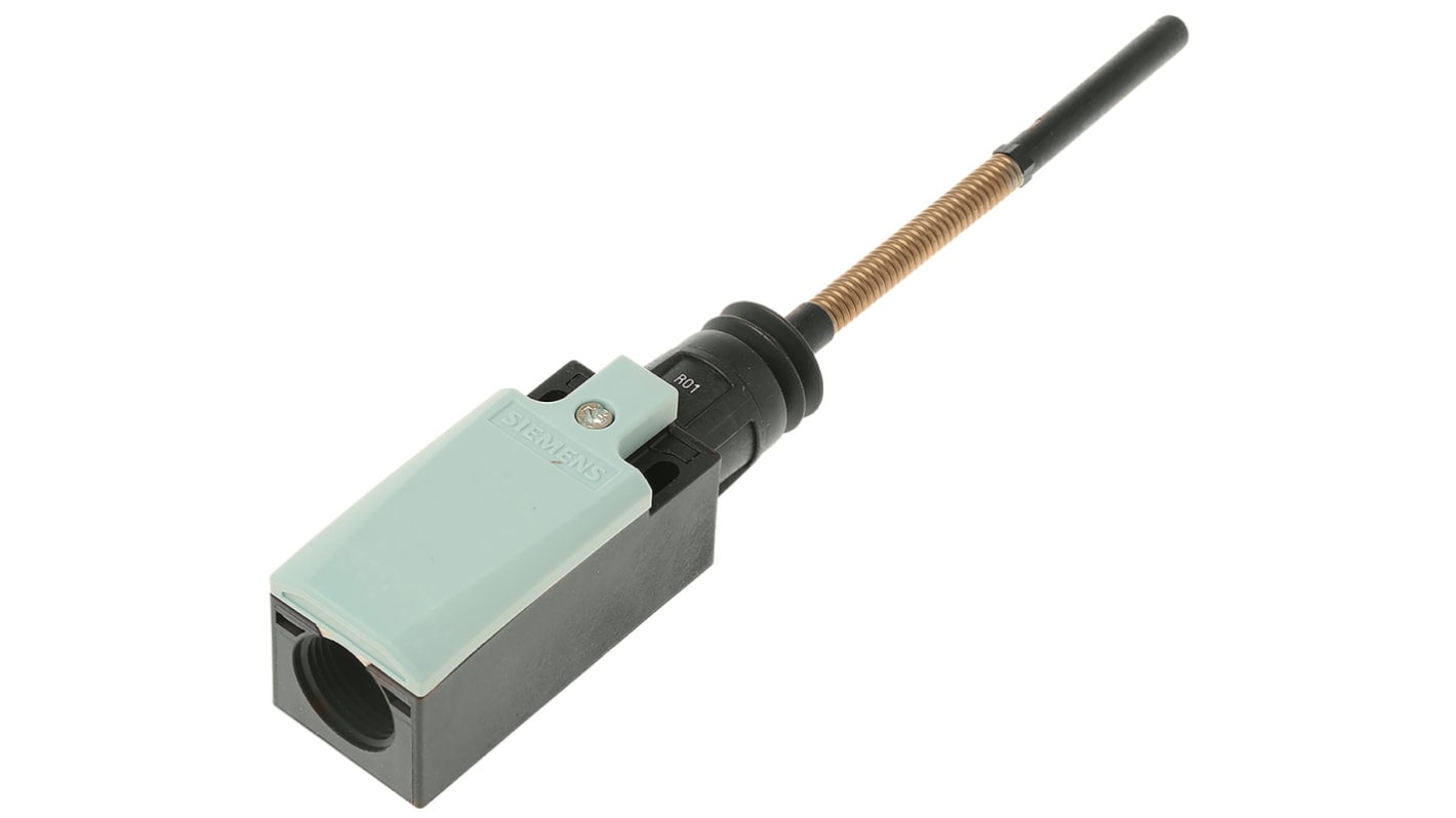 Siemens interruttore di fine corsa 3SE5232-0HR01, leva a molla NO/NC, protezione IP65, dimensioni 75.7x31x33 mm, montaggio universale.