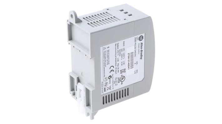 Alimentatore PLC Allen Bradley 2080-PS120-240VAC, 24V CC, 1,6 Amp, per serie Micro 800, ingresso CA 120/240V.