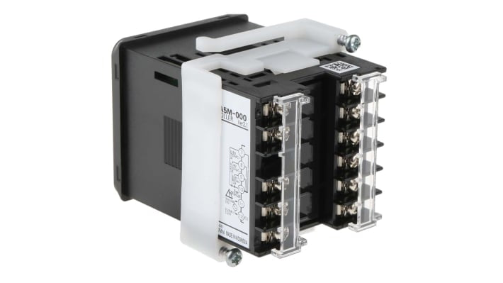 Omron E5CC-CX3A5M-000, termoregolatore PID digitale 48x48 mm, alimentazione 100-240 V, uscita 4-20 mA, montaggio a pannello.