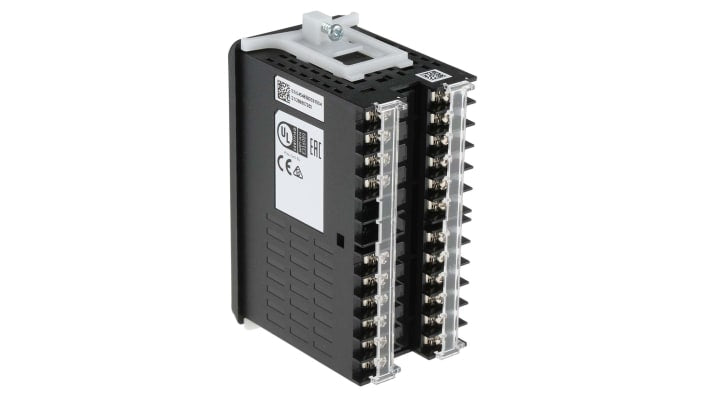 Omron E5EC-RX4A5M-000, termoregolatore PID 48x96 mm, montaggio a pannello, tensione 100-240 V, uscita relè, display LCD.