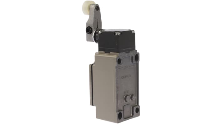 Interruttore di interblocco Omron D4B4111N, leva a rullo, configurazione DPST, protezione IP67, dimensioni 99,5 x 40 x 43 mm.