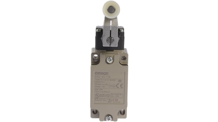 Interruttore di interblocco Omron D4B4111N, leva a rullo, configurazione DPST, protezione IP67, dimensioni 99,5 x 40 x 43 mm.
