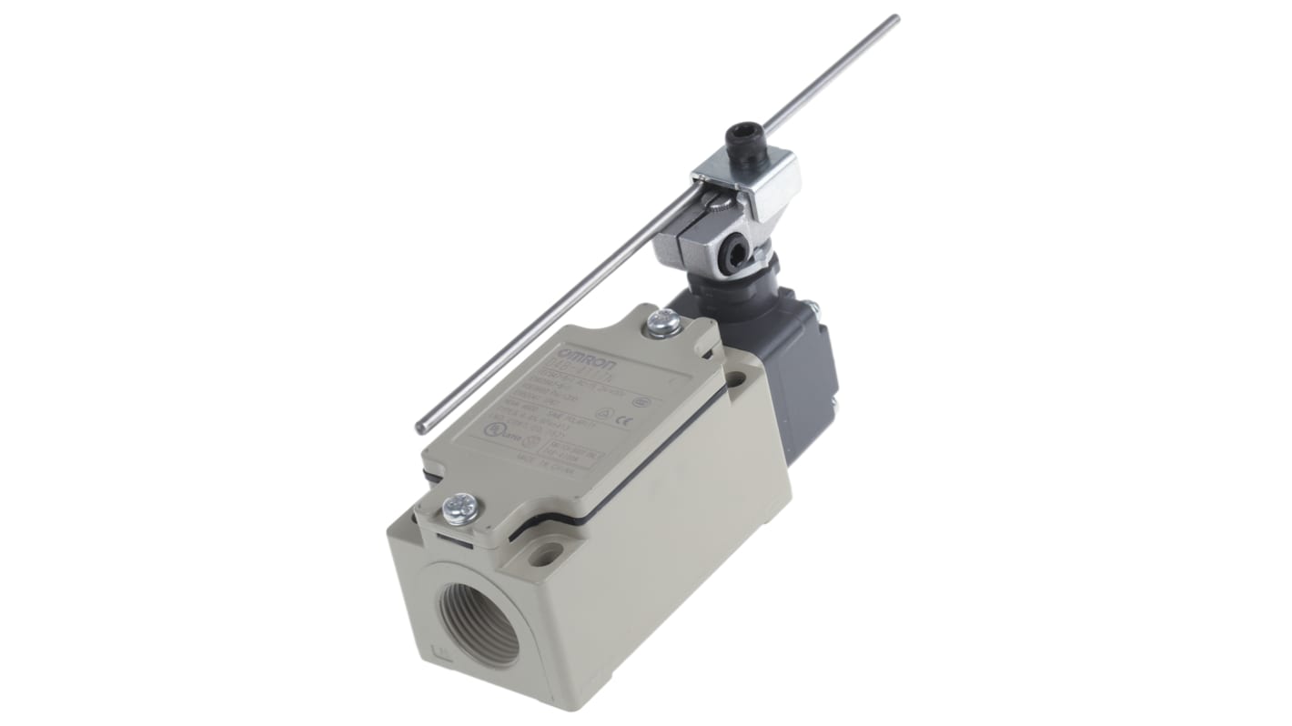 Interruttore di interblocco Omron D4B4117N, Asta NO/NC, custodia metallica, grado di protezione IP67, dimensioni 99.5mm x 43mm x 40mm.