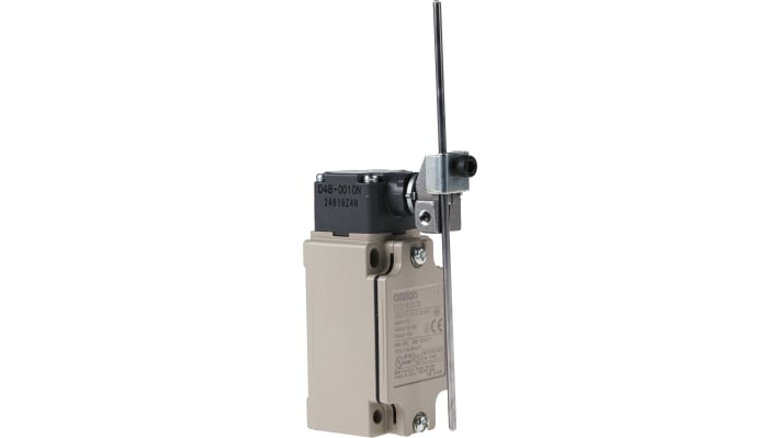 Interruttore di interblocco Omron D4B4117N, Asta NO/NC, custodia metallica, grado di protezione IP67, dimensioni 99.5mm x 43mm x 40mm.