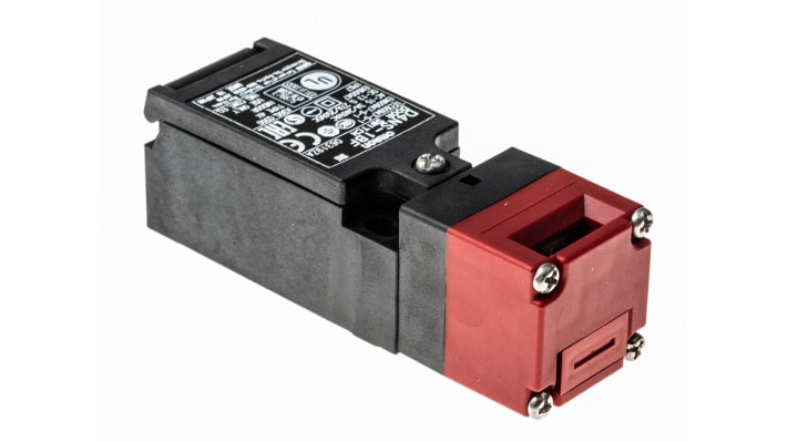 Interruttore di interblocco di sicurezza Omron D4NS-1BF, plastica, IP67, 2NC, 240 V CA, 10 A, dimensioni 96x31x30 mm.