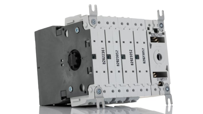 Sezionatore portafusibili ABB OS63GD04N2P, 63A, 4 poli, montaggio su guida DIN, grado di protezione IP20, impugnatura ON/OFF.