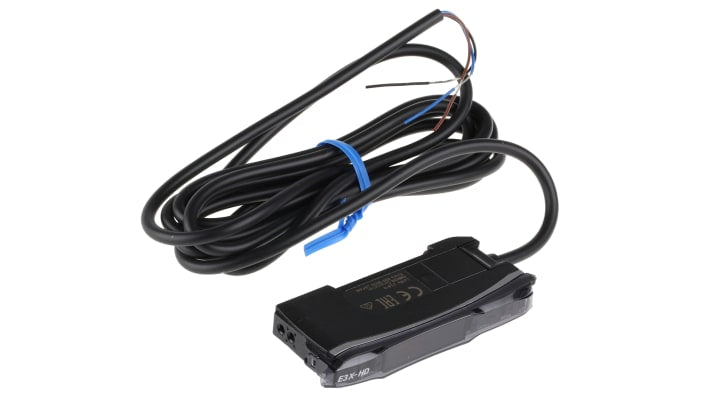 Sensore per fibre ottiche PNP precablato Omron E3X-HD41 2M, vetro, alimentazione 12-24 V c.c., grado di protezione IP50.