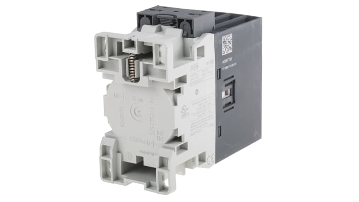 Contattore ABB 1SBL236201R2100 AF, 4 poli, 45 A, bobina 24 V, dimensioni 86x45x101 mm, protezione transitori.