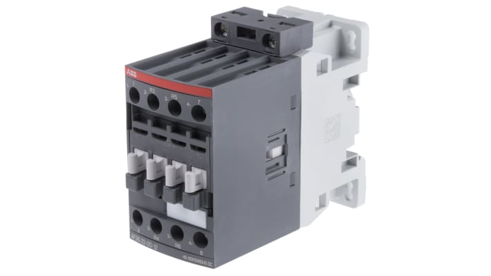 Contattore ABB 1SBL237501R1200, serie AF, 4 poli, 2 NO + 2 NC, corrente 45 A, dimensioni 45x86x101 mm, tensione 110 V.