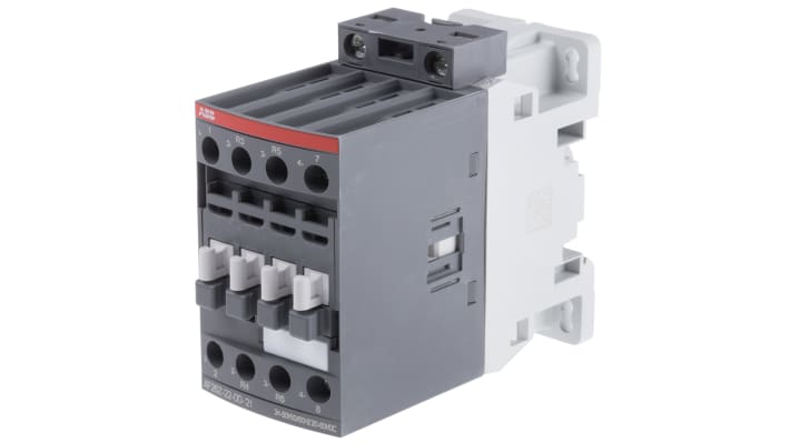 Contattore ABB 1SBL236501R2100 AF26Z-22-00-21, 4 poli, 2 NO + 2 NC, corrente 45 A, dimensioni 86x45x101 mm.