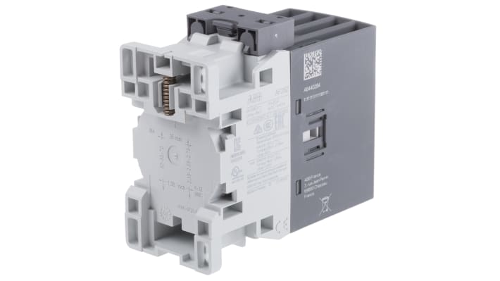 Contattore ABB 1SBL236501R2100 AF26Z-22-00-21, 4 poli, 2 NO + 2 NC, corrente 45 A, dimensioni 86x45x101 mm.