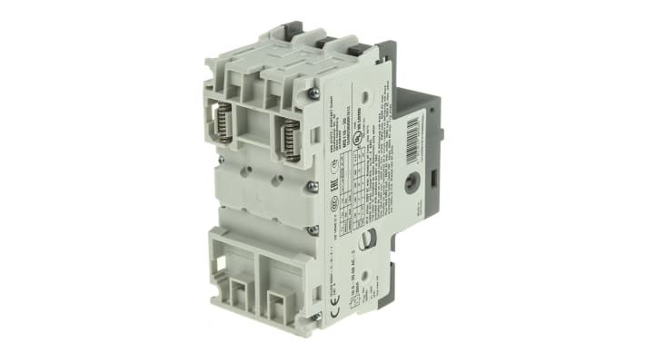 Interruttore automatico motore ABB 1SAM250000R1013 MS116-20, 3 poli, 16-20 A, dimensioni 85,4 x 45 x 97,8 mm, grado di protezione IP20.