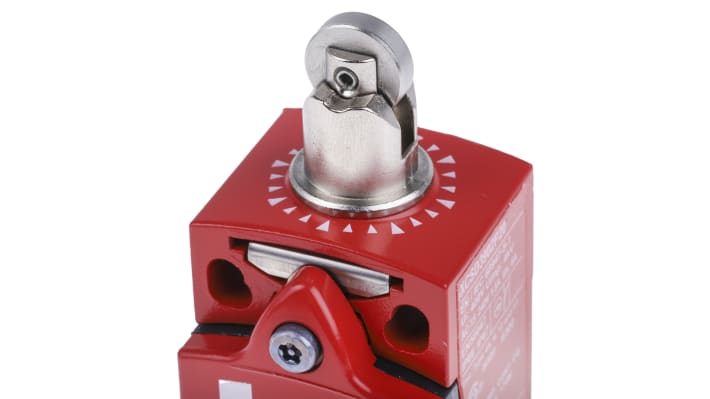 Interruttore di interblocco Telemecanique Sensors XCSD3902P20, attuatore a rotella, custodia metallica, grado di protezione IP66/IP67.