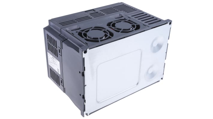 Inverter trifase Mitsubishi Electric FR-D740-160SC-EC, potenza 7,5 kW, dimensioni 150x220x155 mm, interfaccia ModBus, grado di protezione IP20.