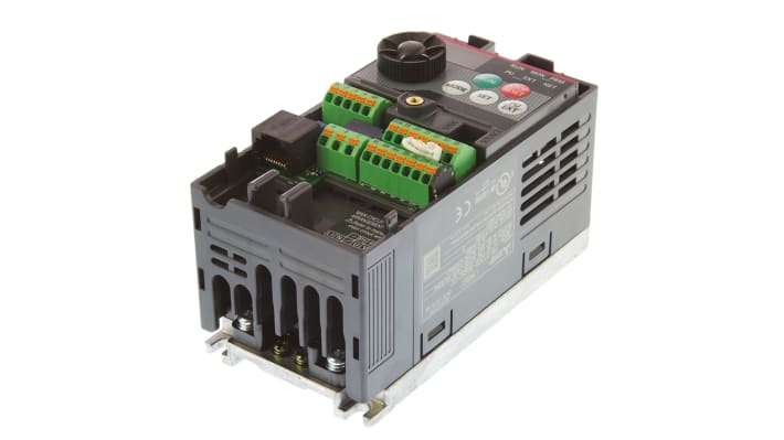 Mitsubishi Electric FR-D720S-008SC-EC, inverter monofase 0,1 kW, dimensioni 128x68x80,5 mm, interfaccia RS485.