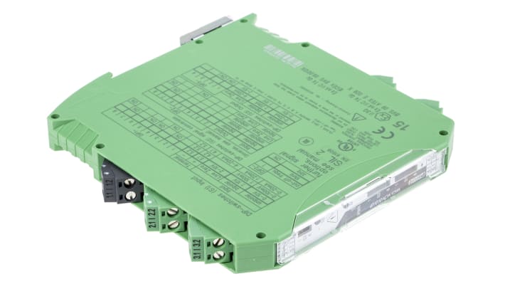 Phoenix Contact, barriera galvanica MACX MCR-UI-UI, 1 canale, alimentazione 24-230V, montaggio su guida DIN.