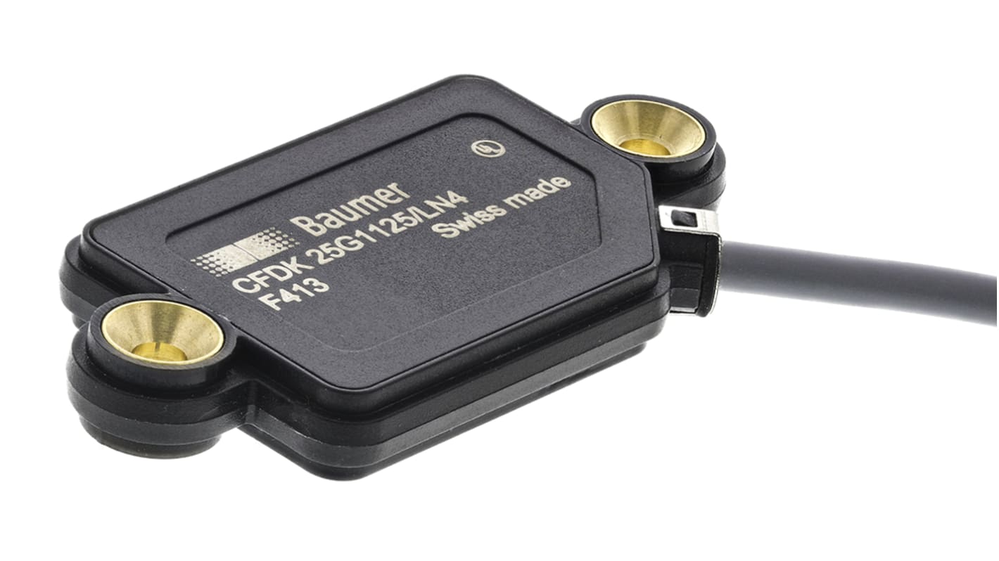 Baumer CFDK 25G1125/LN4, sensore capacitivo PNP, rilevamento 8 mm, montaggio diretto, protezione IP65, temperatura -25/+75 °C.