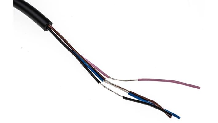 Omron E3FA-RN11 2M, sensore fotoelettrico cilindrico a retroriflessione, rilevamento 100 mm a 4 m, uscita NPN, IP67/IP69K.